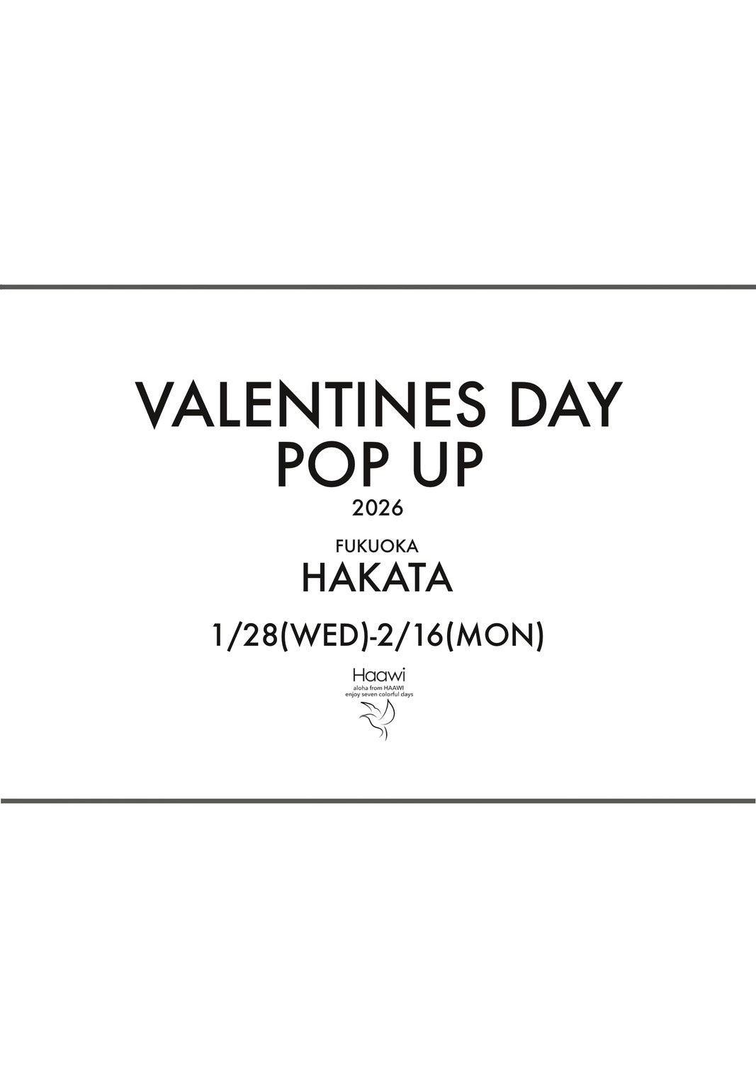 VALENTINE’S DAY POP UP@博多阪急